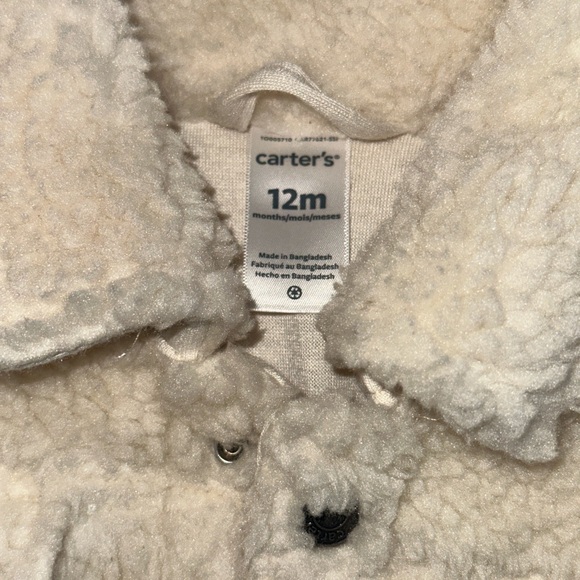 Carter's Cream Sherpa Jacket - Picture 8 of 9